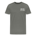 Load image into Gallery viewer, AUD Apparel God 1st Gym 2nd Men&#39;s Premium T-Shirt - asphalt gray
