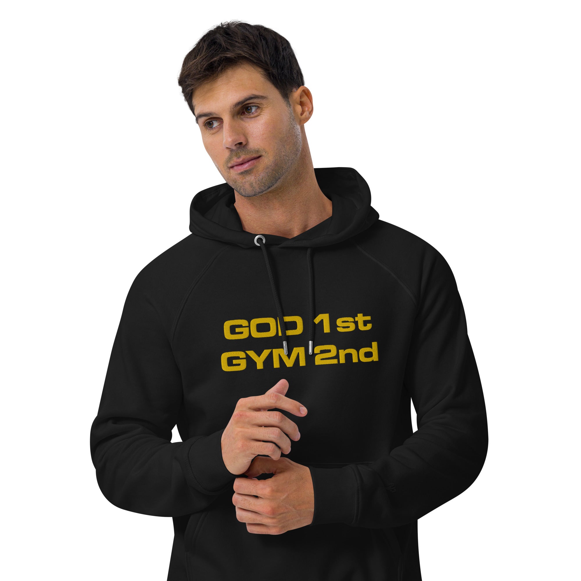 God 1st Gym 2nd Unisex (Embroidery) Hoodie