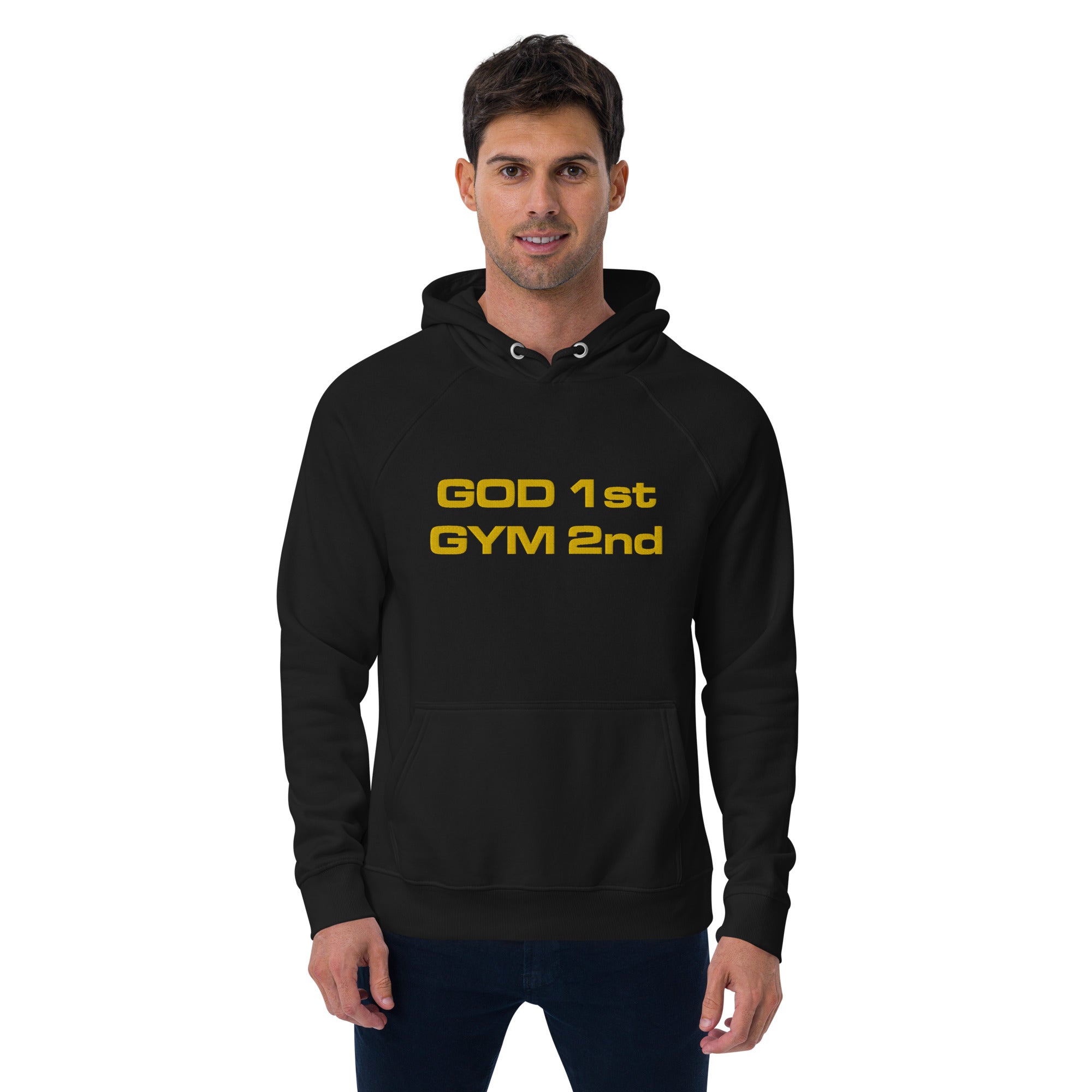 God 1st Gym 2nd Unisex (Embroidery) Hoodie