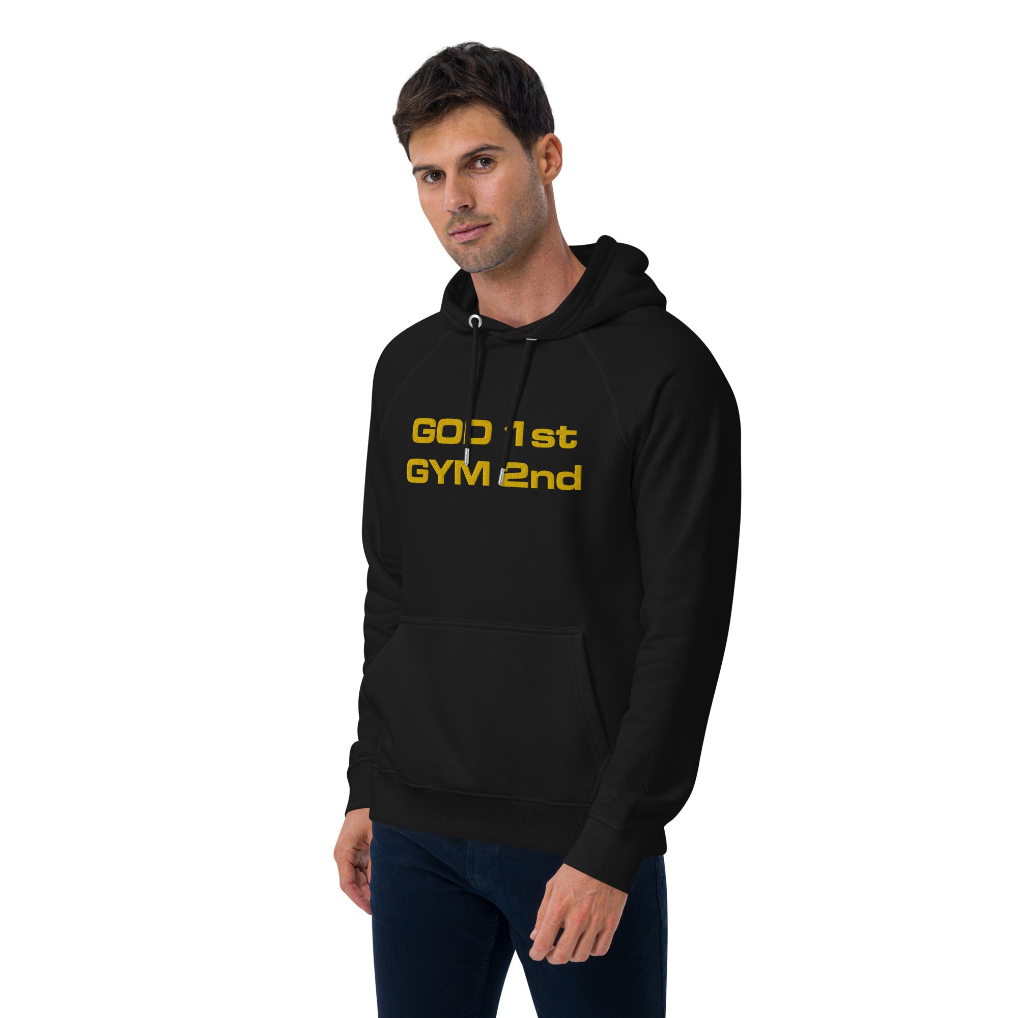 God 1st Gym 2nd Unisex (Embroidery) Hoodie