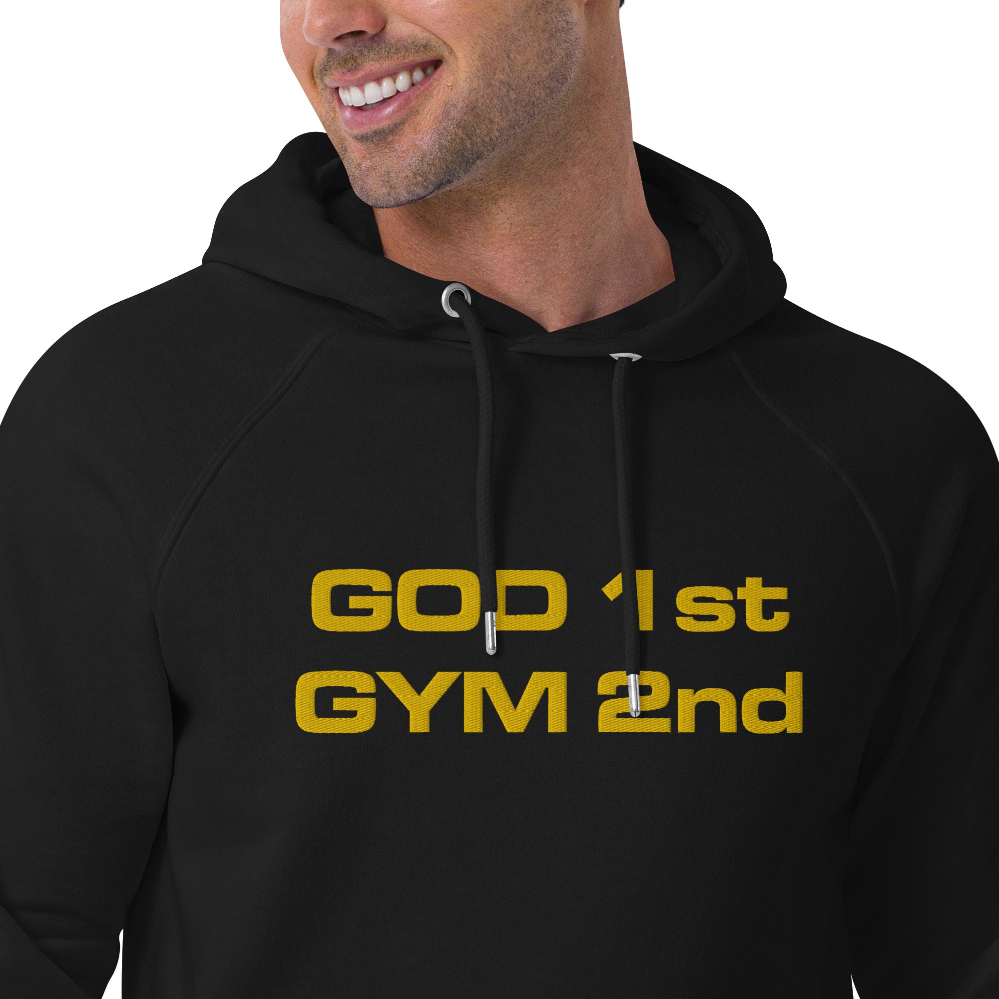 God 1st Gym 2nd Unisex (Embroidery) Hoodie