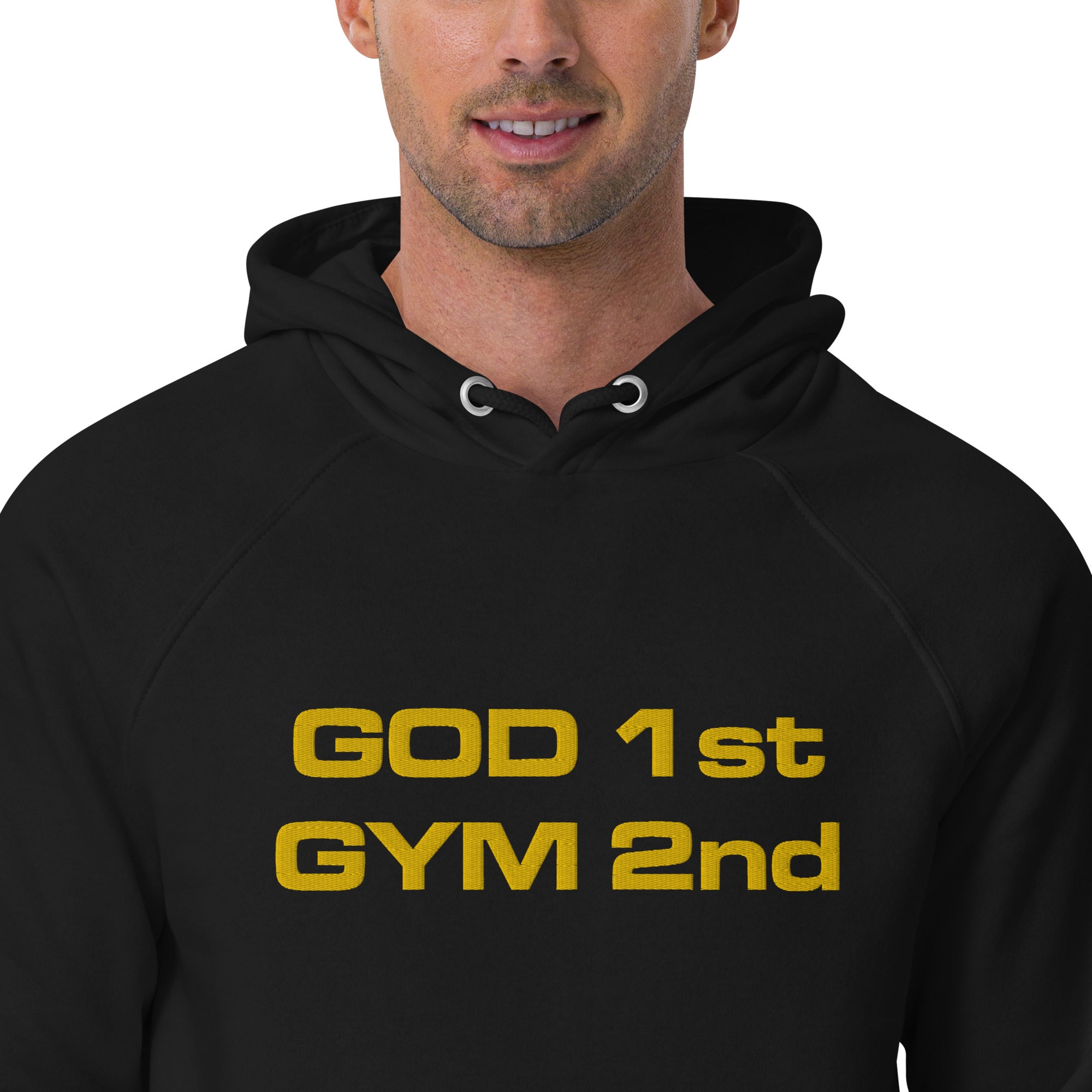 God 1st Gym 2nd Unisex (Embroidery) Hoodie