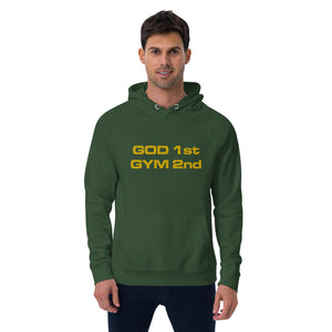 God 1st Gym 2nd Unisex (Embroidery) Hoodie