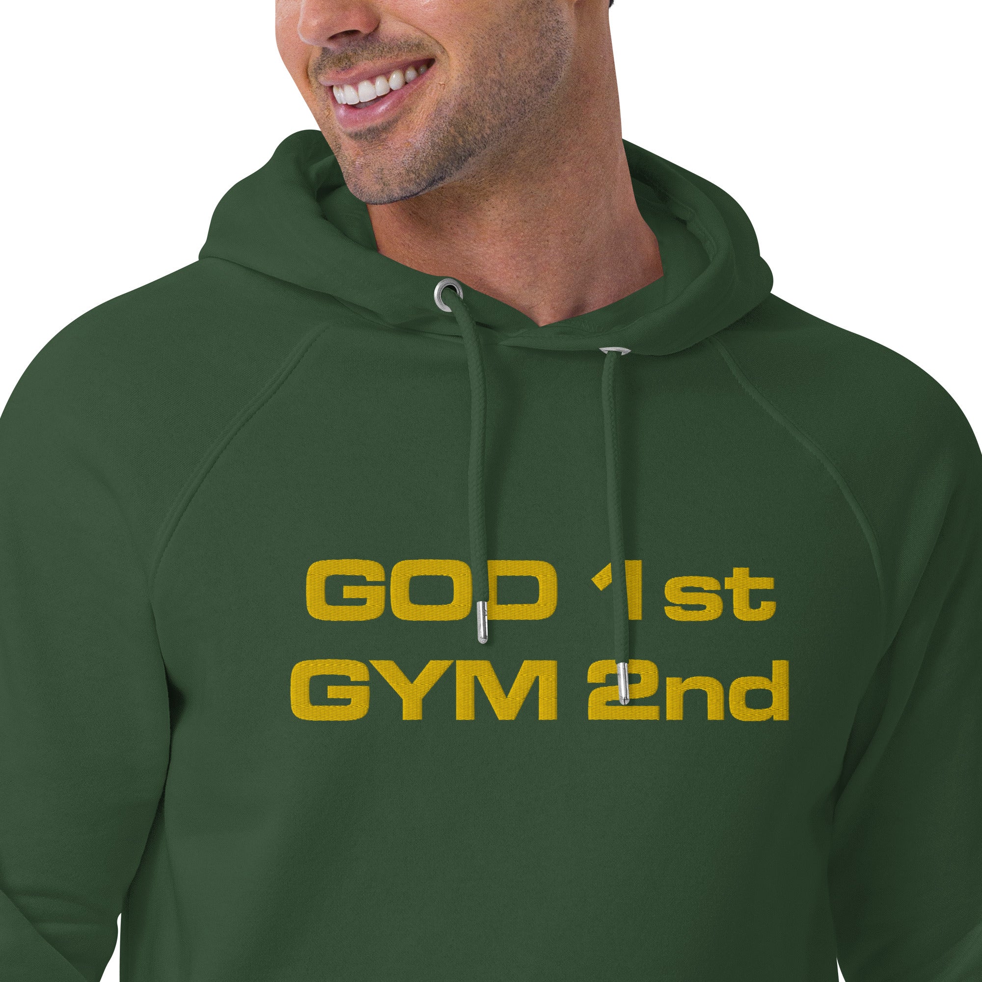 God 1st Gym 2nd Unisex (Embroidery) Hoodie