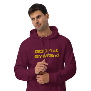 God 1st Gym 2nd Unisex (Embroidery) Hoodie