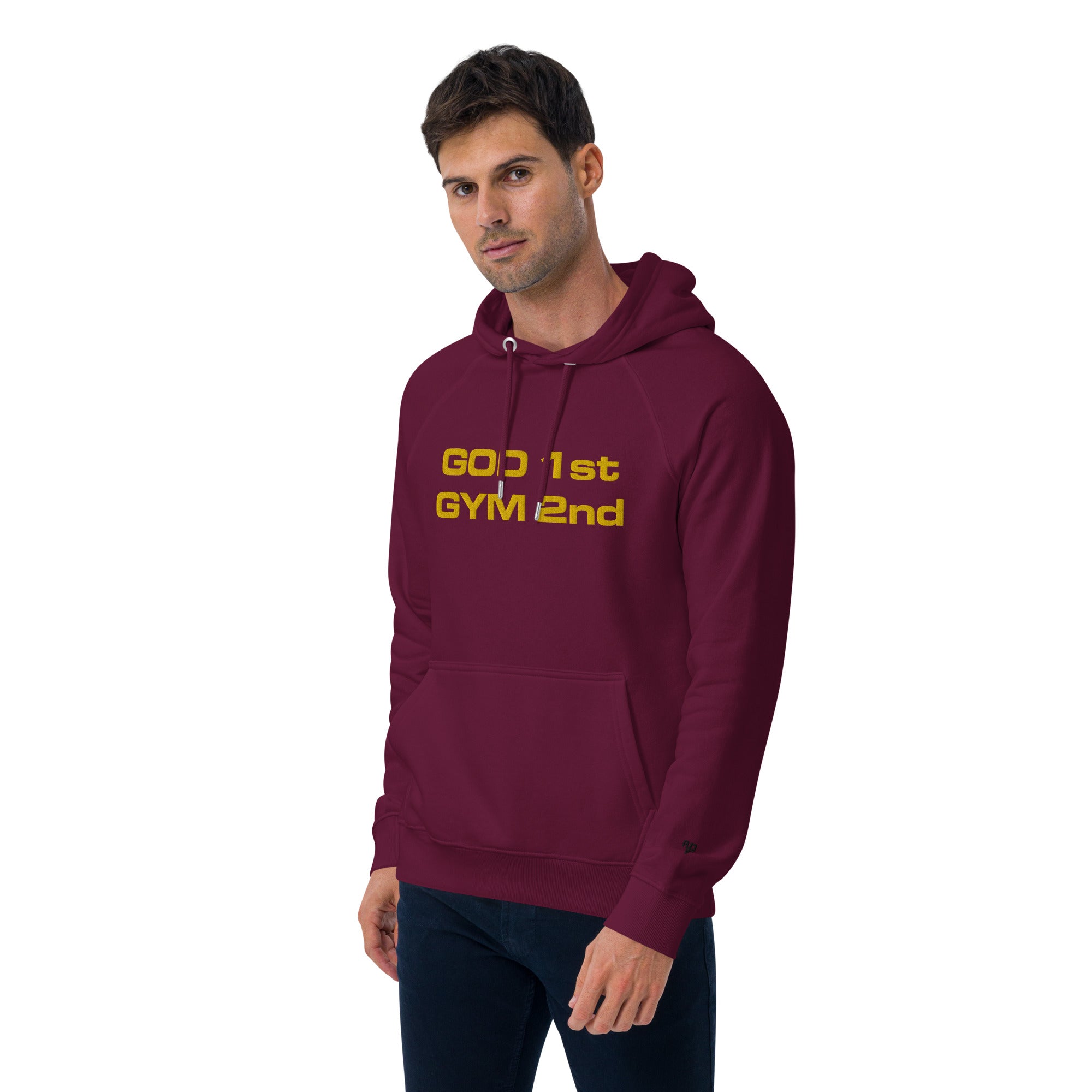 God 1st Gym 2nd Unisex (Embroidery) Hoodie