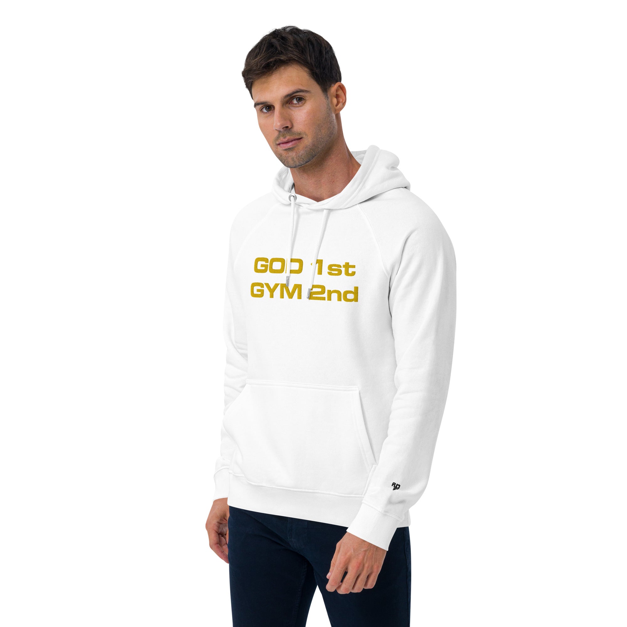 God 1st Gym 2nd Unisex (Embroidery) Hoodie