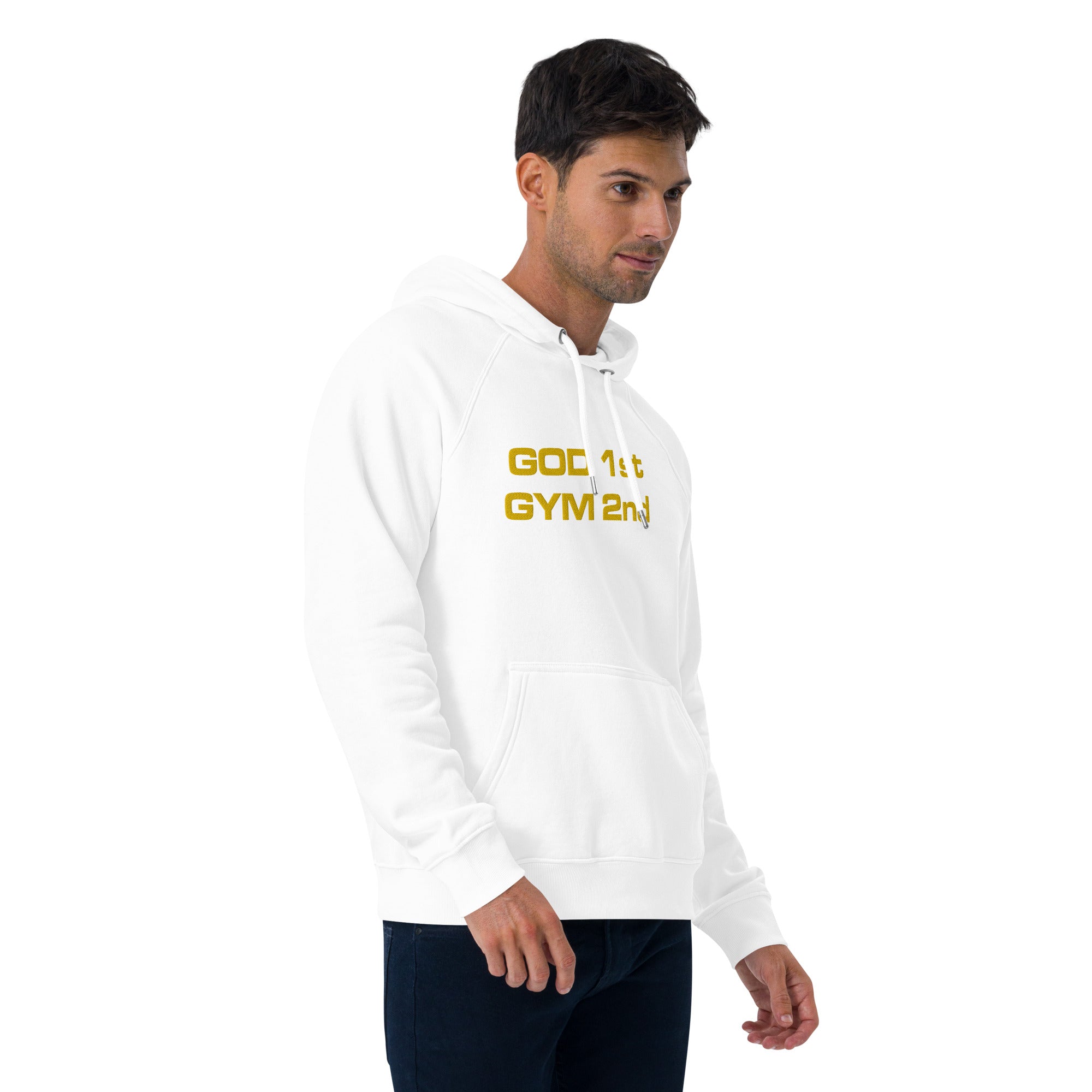 God 1st Gym 2nd Unisex (Embroidery) Hoodie