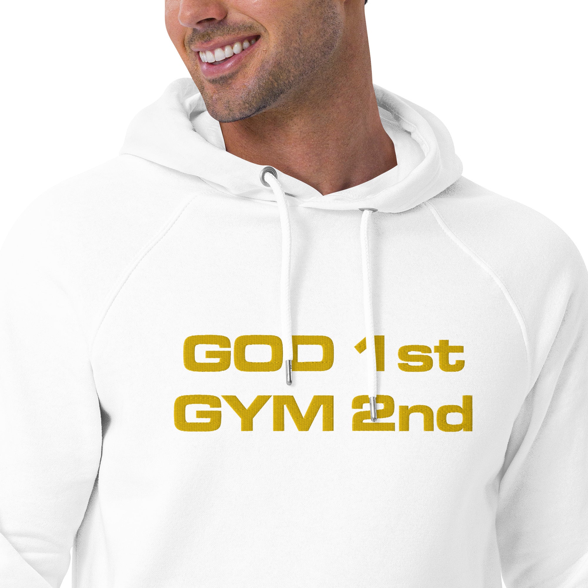 God 1st Gym 2nd Unisex (Embroidery) Hoodie