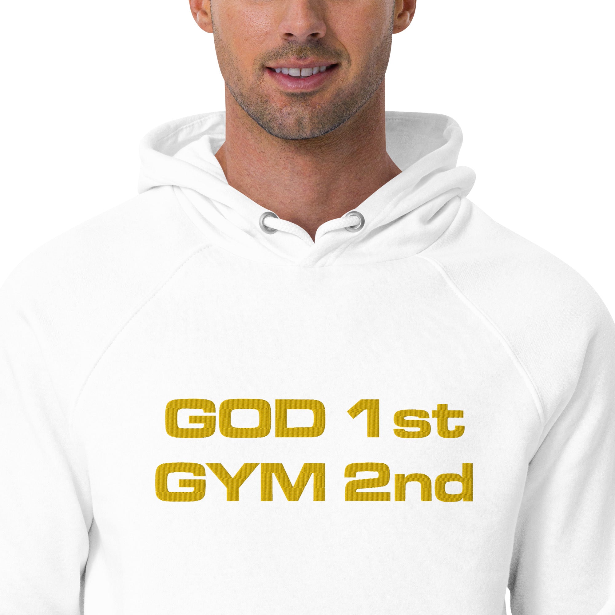 God 1st Gym 2nd Unisex (Embroidery) Hoodie