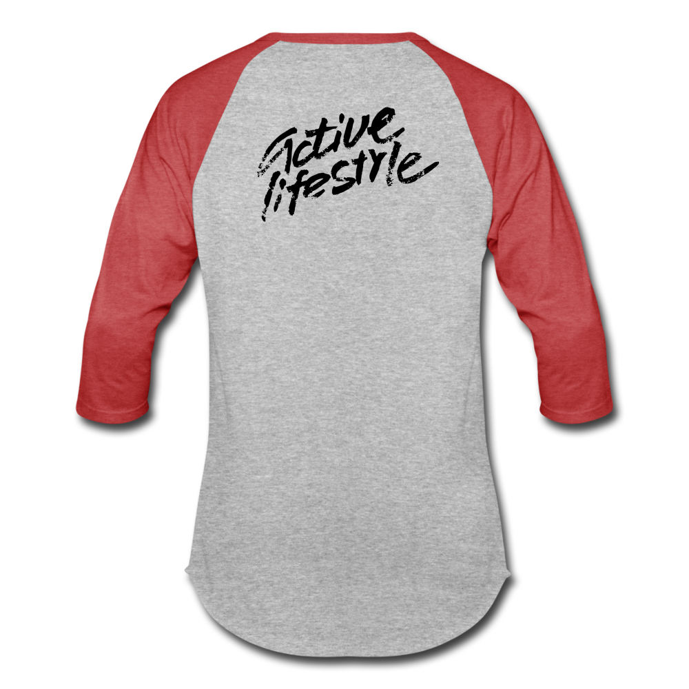 AUD Baseball T-Shirt - heather gray/red
