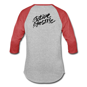 AUD Baseball T-Shirt - heather gray/red