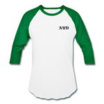 Load image into Gallery viewer, AUD Baseball T-Shirt - white/kelly green
