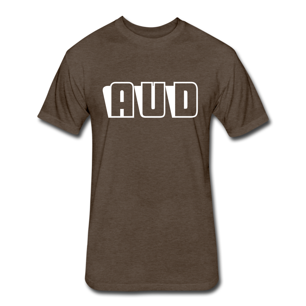 AUD Fitted Cotton/Poly T-Shirt - heather espresso